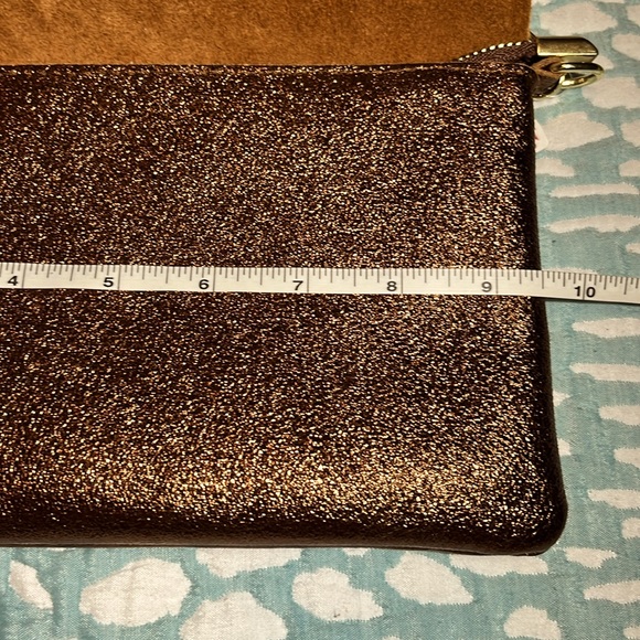 NWT MARLON PURSE MADE IN ITALY BRONZE METALLIC - Picture 9 of 10